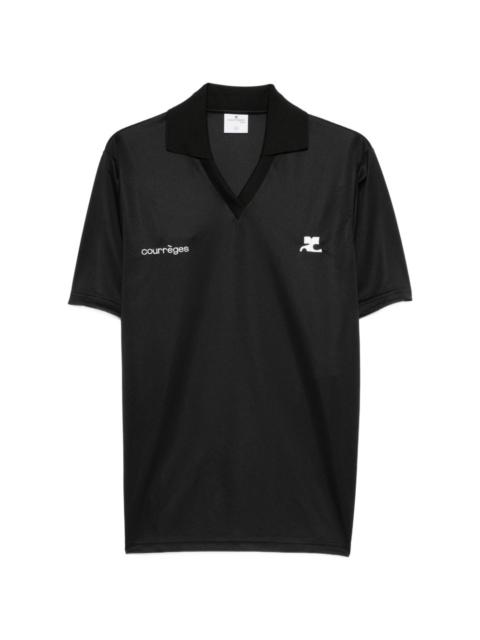 courrèges V-neck cotton T-shirt