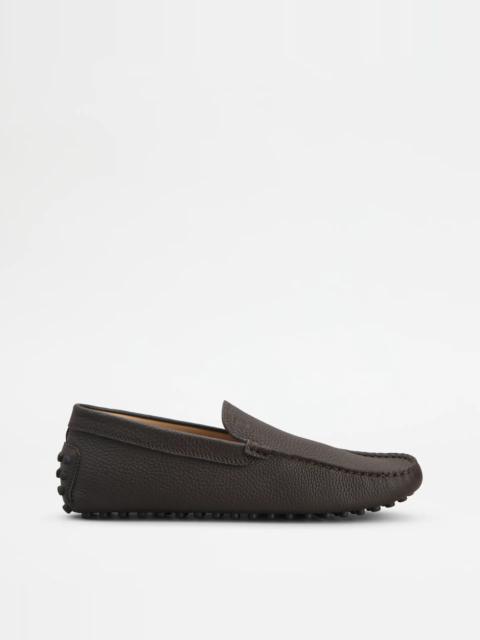 GOMMINO DRIVING SHOES IN LEATHER - BROWN