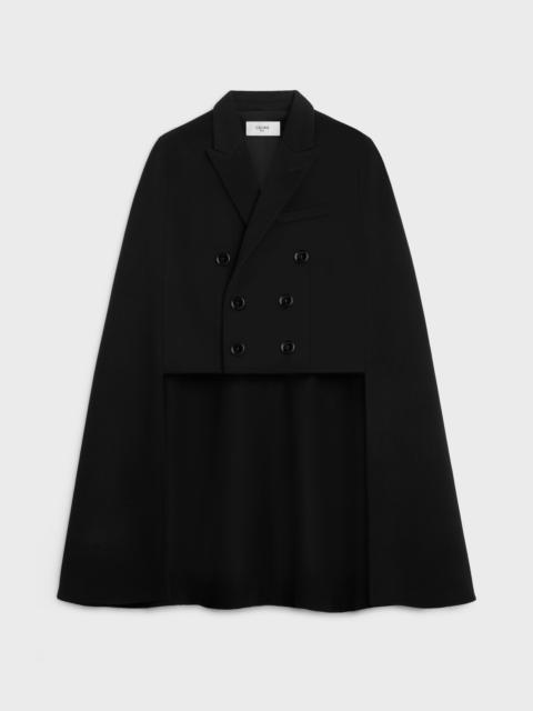 spencer cape coat in cashmere cloth