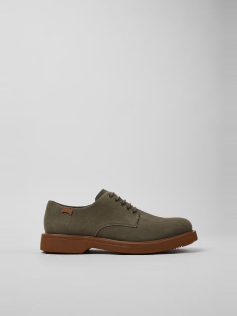 CAMPER Norman Green Nubuck Shoes for Men.