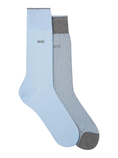 BOSS TWO-PACK OF SOCKS IN MERCERIZED COTTON