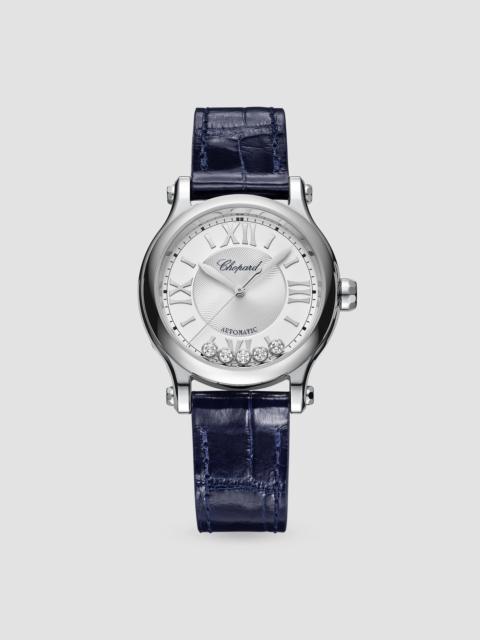 Chopard Women's Happy Sport Stainless Steel, Diamond & Alligator Leather-Strap Watch - Black