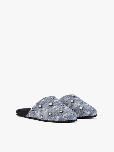 MCM Women’s Slippers in Vintage Monogram Jacquard