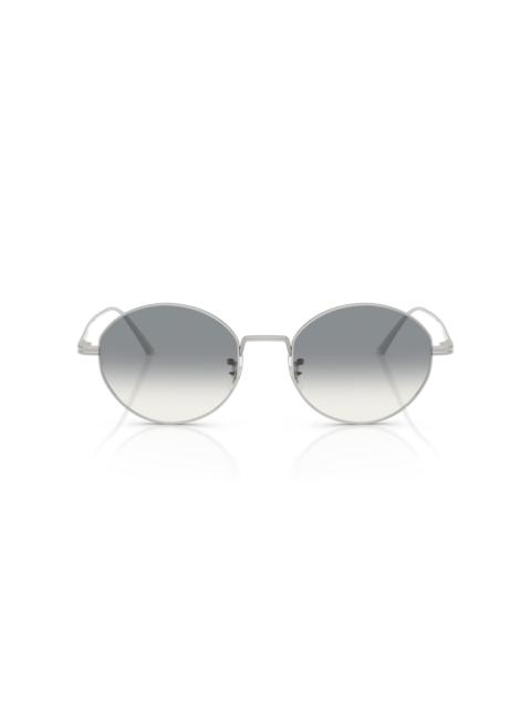 KHAITE x Oliver Peoples 1994C Round-Frame Metal Sunglasses silver