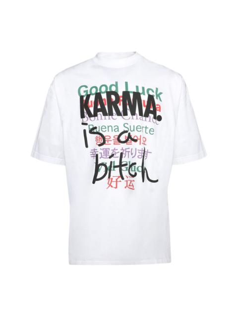 VETEMENTS Good Luck Karma cotton T-shirt