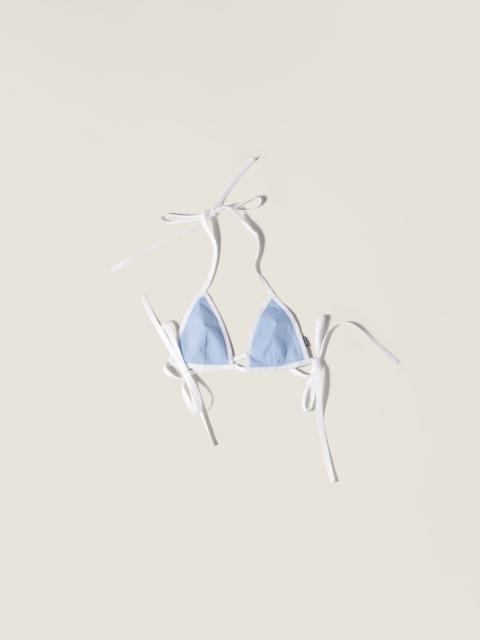 Miu Miu Poplin bikini top