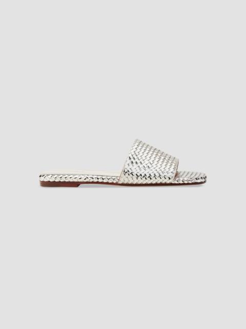 NAGHEDI Women's St. Barths Metallic Slide Sandals - Silver