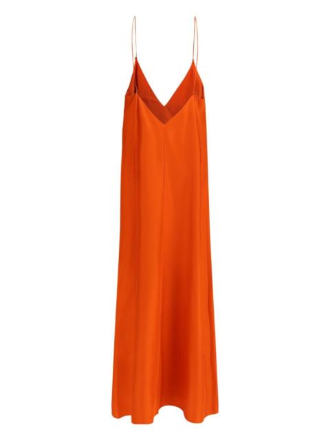 RÓHE spaghetti-strap V-neck dress