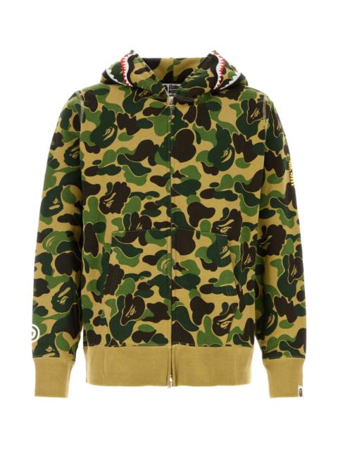 A BATHING APE® Bape Camo-Print Cotton Hoodie — Green