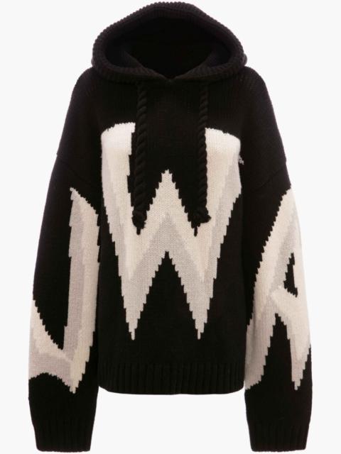 JW Anderson GOTHIC LOGO CHUNKY HOODIE
