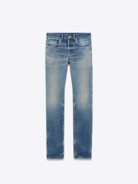 SAINT LAURENT slim-fit jeans in hydrangea blue denim