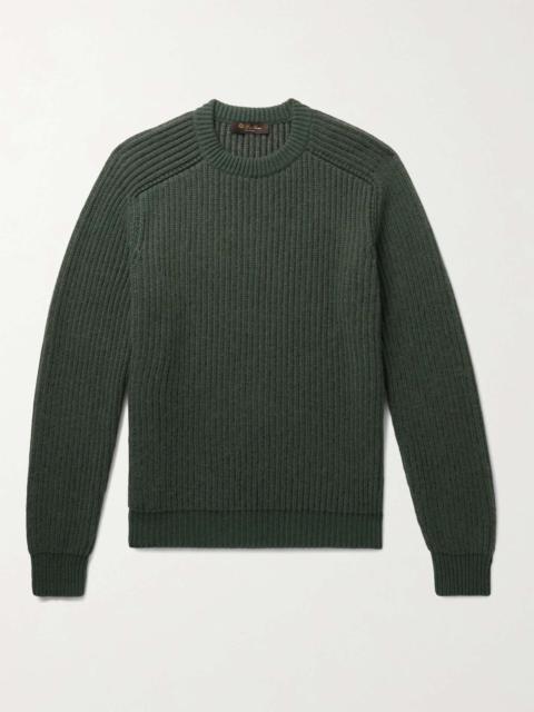 Ribbed Mélange Cashmere Sweater