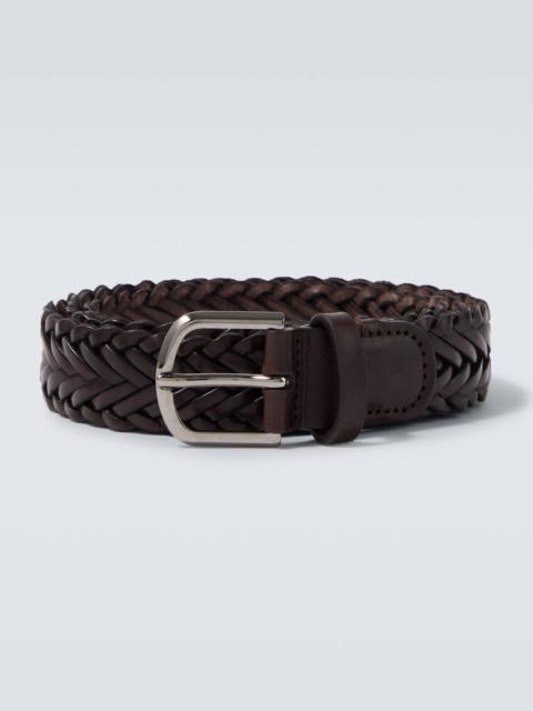 GIORGIO ARMANI Braided leather belt