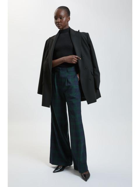 KAREN MILLEN Tartan Check Wide Leg Tailored Trouser