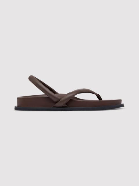 ST. AGNI Sling Back Thong Sandal - Chocolate