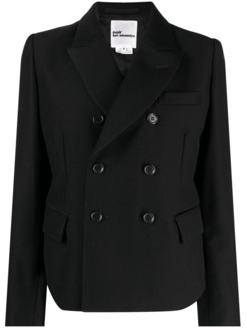 Noir Kei Ninomiya lace-up double-breasted blazer