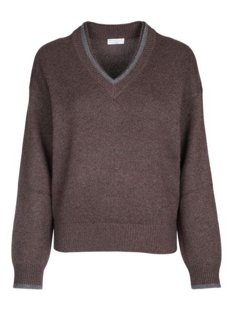 Brunello Cucinelli V-neck ribbed sweater