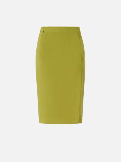 PINKO SLIM-FITTING CALF-LENGTH SKIRT WITH SLIT