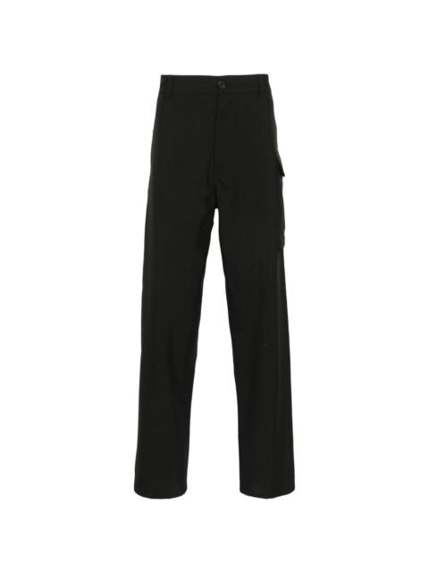 straight-leg wool trousers