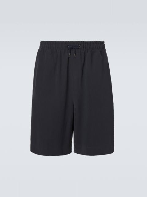 GIORGIO ARMANI Linen canvas Bermuda shorts