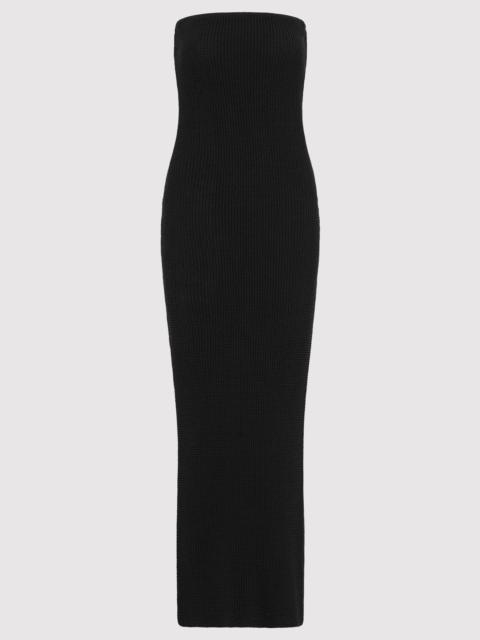 ST. AGNI Textured Knit Column Dress - Black