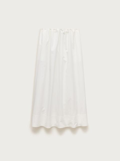 J.CREW Pull-on midi skirt in cotton poplin