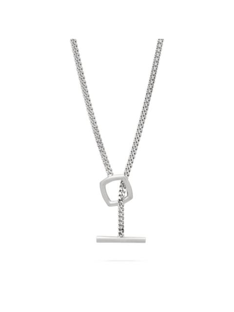 TOM WOOD curb-chain square-frame pendant necklace