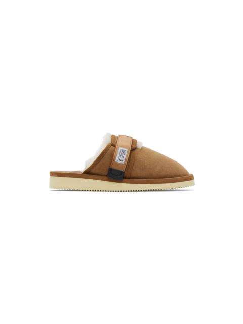 Suicoke Brown Shearling ZAVO-M2ab Sandals