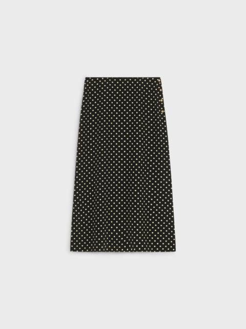 CELINE MIDI SKIRT IN CREPE DE CHINE
