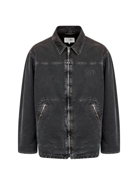 MM6 Maison Margiela numbers-motif denim jacket