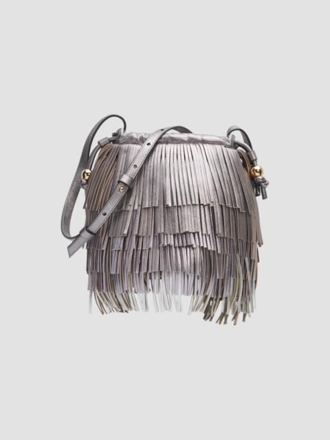 Zimmermann Women's Leather Fringe Crossbody Bag - Silver