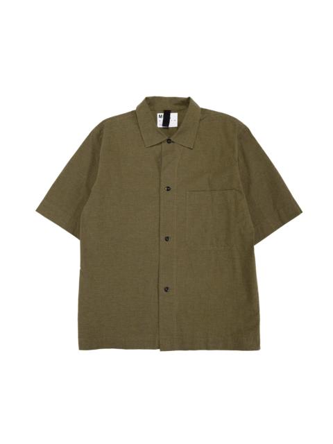 MARGARET HOWELL MHL S/S PJ Shirt Dry Cotton End On End Moss