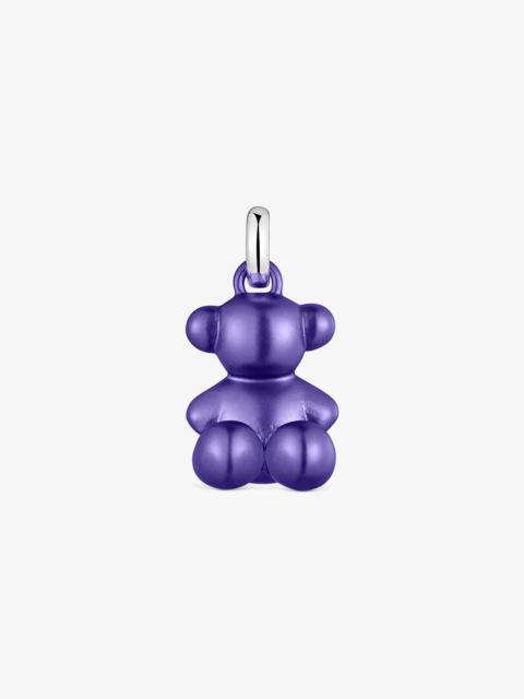 TOUS Medium dark-lilac-colored steel bear Pendant Bold Bear