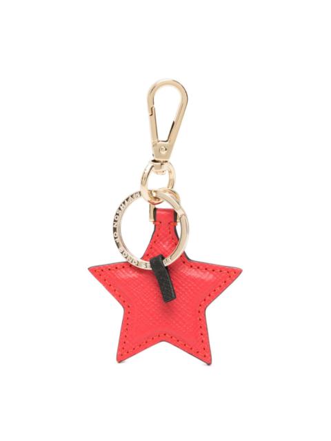 Smythson star-pendant leather keyrings