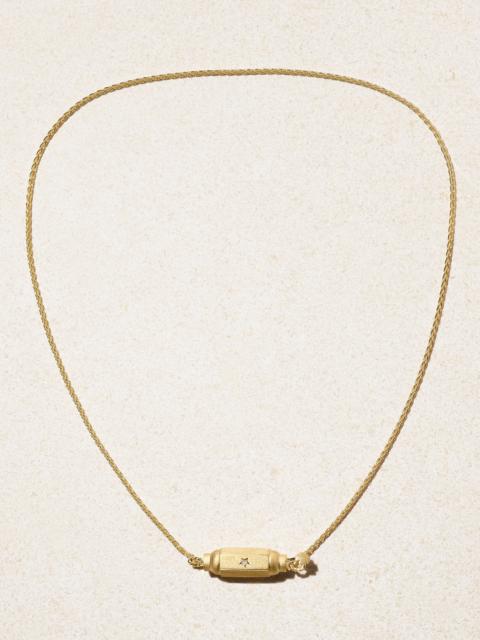 MARIE LICHTENBERG Micro Coco Locket 18-karat Gold Diamond Necklace