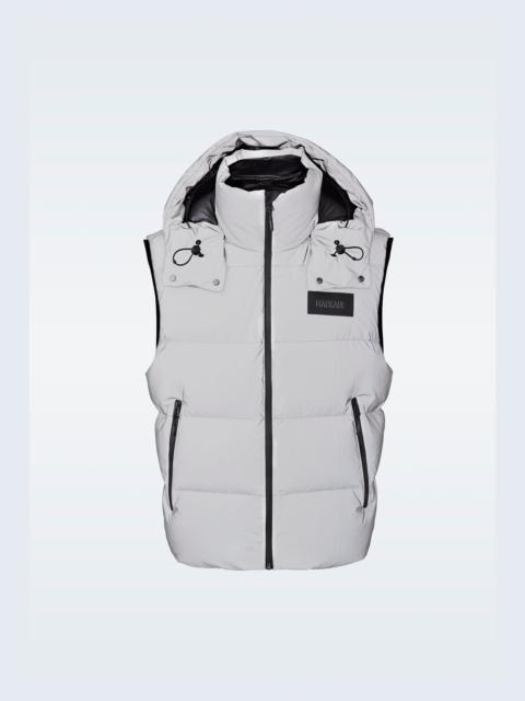 HUGH-RF Down vest with removable hood and reflective shell