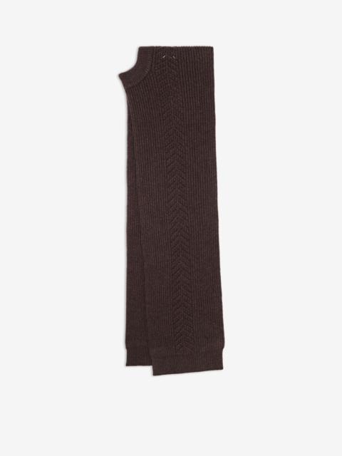 Maison Margiela Cable knit wool scarf