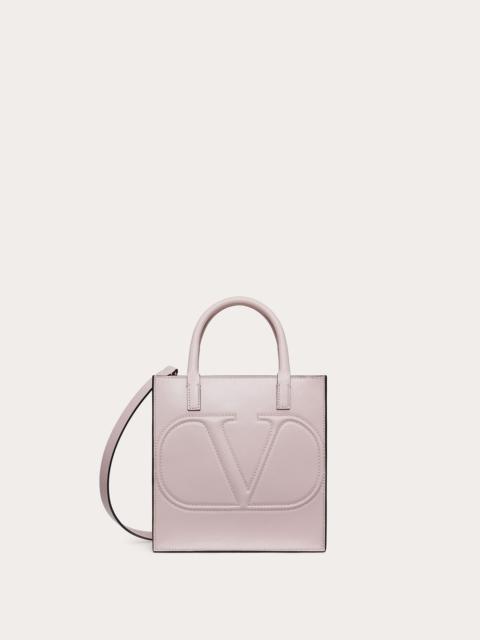 Small VLogo Walk Calfskin Tote Bag