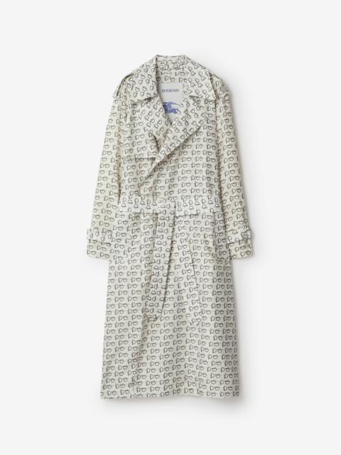 Burberry Long B Silk Trench Coat