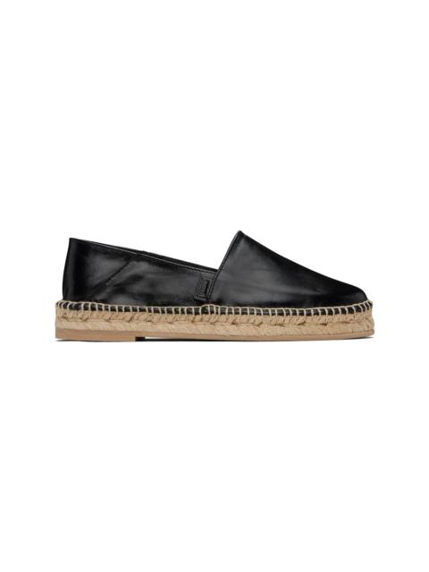 AMI Paris Black 'AMI Leather' Espadrilles
