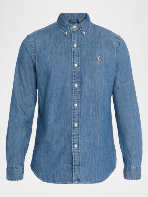 Polo Ralph Lauren Men's Core-Fit Denim Button-Down Shirt