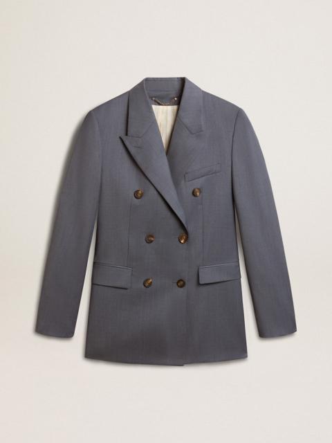 Golden Goose Women's double-breasted blazer in baby blue