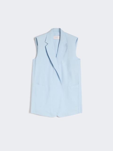 Sportmax Oversized washed viscose gilet - light blue