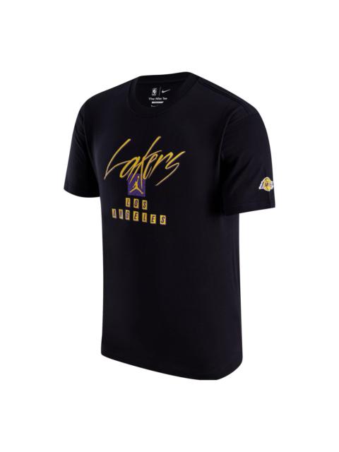Jordan Air Jordan Los Angeles Lakers Courtside Statement Edition NBA Max90 T-Shirt Asia Sizing 'Black' FN10