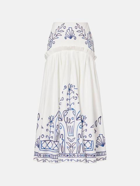 ALÉMAIS x LRNCE Leela printed cotton maxi skirt