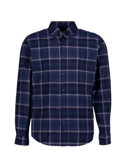BOSS button check shirt