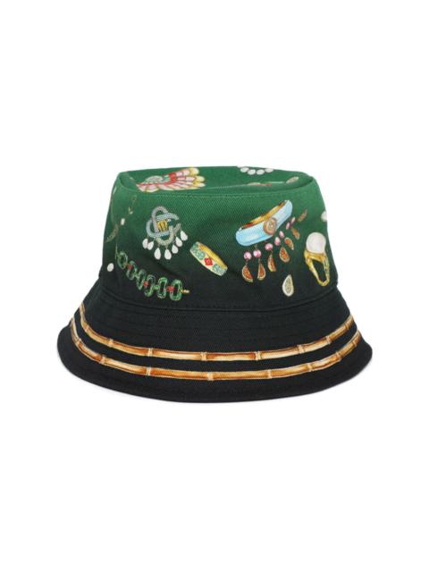 CASABLANCA La Boite A Bijoux-print bucket hat