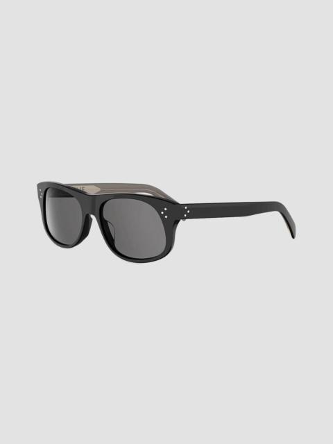 CELINE Men's 3 Dots 57MM Geometric Sunglasses - Black Grey