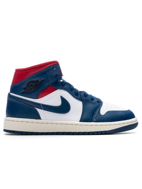 Jordan AIR JORDAN 1 MID WOMEN'S - WHITE/FRENCH BLUE/GYM RED