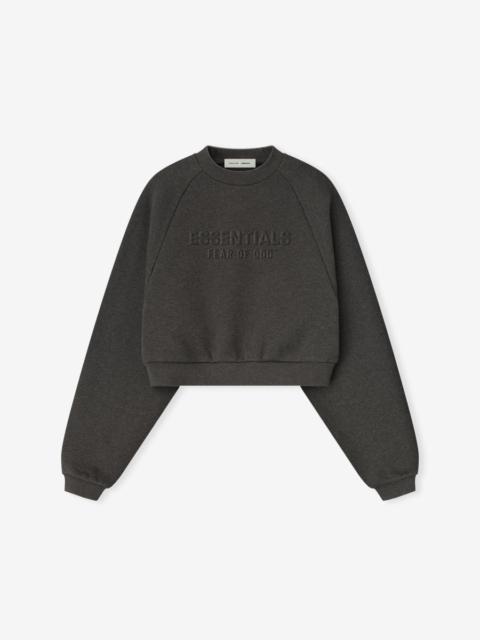 ESSENTIALS Womens Embossed 90s Raglan Crewneck Sweatshirt